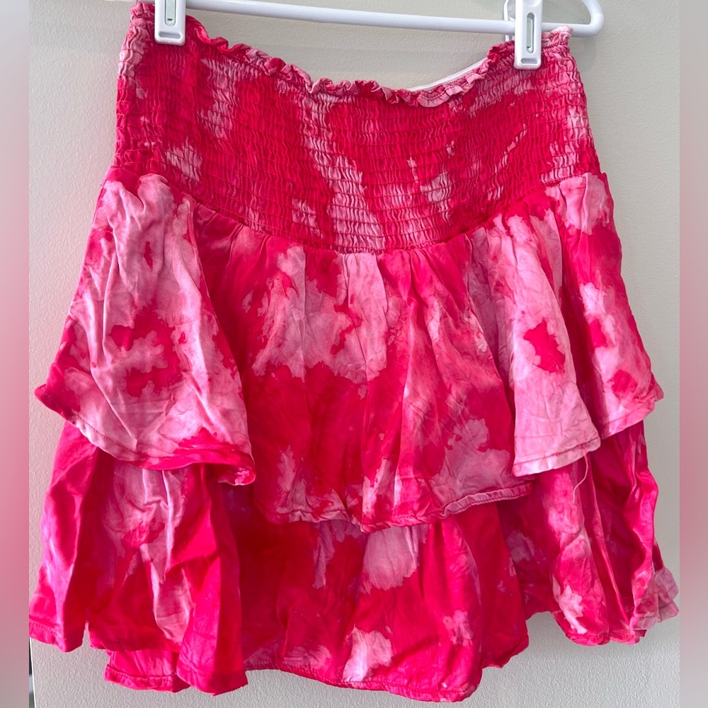 Pink and Red Mini Skirt